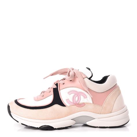 chanel pink sneakers|pink chanel trainers.